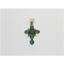 AAA Blue Turquoise Hand Made Cross