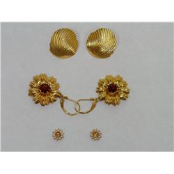 AAA Garnet Earrings, Gold Earrings & Diamond Jacke