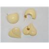 Image 1 : Ivory Hand Made Heart Shape Earrings & Hoops