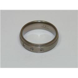 Diamonds Titanium Wedding Men's Band