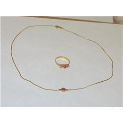 AAA Burmese Ruby Pendant & Ladies Ring