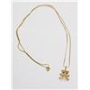 Image 1 : Teddy Bear 14k With Chain 10 Point Diamond