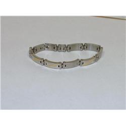 14Kt Gold & Stainless steel Men's Bracelet