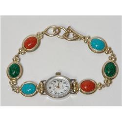Coral & Turquoise Stone form Ladies Watch
