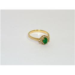 AAA Colombian Emerald & Diamonds Cluster Ring