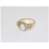 Image 3 : 14k Gold Ring Opal With 25 Point Diamond