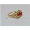 Image 2 : AAA Burmese Ruby & Diamonds Cluster Ladies Ring