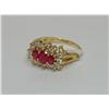 Image 3 : AAA Burmese Ruby & Diamonds Cluster Ladies Ring