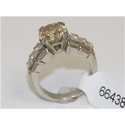 5.25Ctw Diamonds Hand Made Platinum Ladies Ring