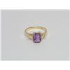 Image 1 : 14k Amethyst Ring With Cz