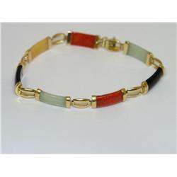 Multicolor Jade Hand Made Ladies Bracelet