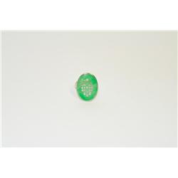 AAA Green Jade Hand Carved Ring