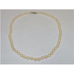 6.00mm White Pearls Hand Made Ladies Necklace