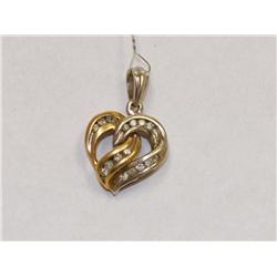 Diamonds Heart Shape Design Cluster Ladies Pendant