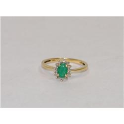 AAA Colombian Emerald & Diamonds ladies Ring