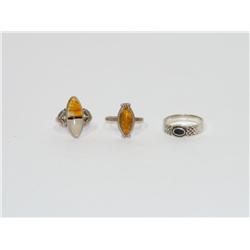 Baltic Amber Ladies Ring & Quartz Ladies Ring