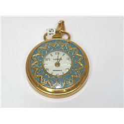 Lobos Swiss Made Blue Enamel Ladies Pendant Watch