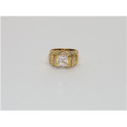 Vermeil 14kt White Gemstone Ladies Ring