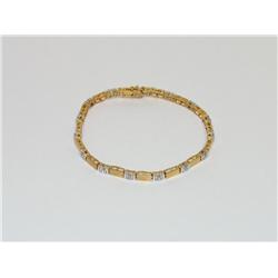 Vermeil 14kt White Gemstone Ladies Tennis Bracelet
