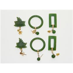 AAA Green Jade costume Earrings