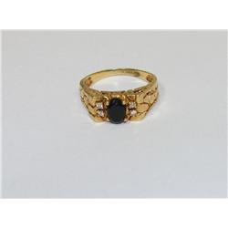 Onyx Nugget Style Hand Made Men's Ring