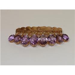 1800's AAA Amethyst Vintage Ladies Brooch