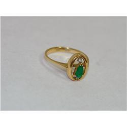 AAA Colombian Emerald & Diamonds Ladies Ring