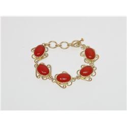AAA Red Coral Hand Made Ladies Bracelet