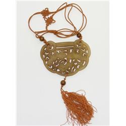 AAA Brown Jade Hand Carved Necklace
