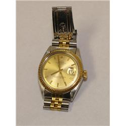 Rolex Oyster Perpetual Date Two Tone Men's Watch
