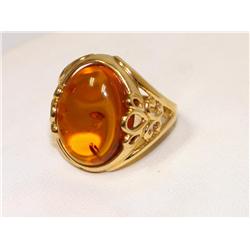 AAA Baltic Amber Hand Carved Ring