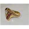 Image 1 : .33Ctw Diamond Solitaire & Ruby Ladies Ring
