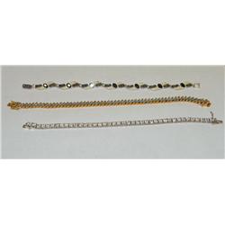 AAA Blue Topaz, Sapphire & White Gemstone Bracelet