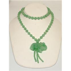 AAA Apple Jade Elephant Design Ladies Necklace