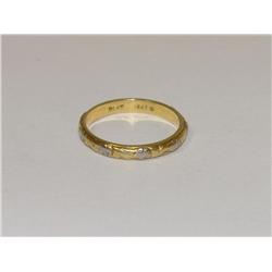 1890's Hand Made Wedding Band 18Kt Gold, Platinum