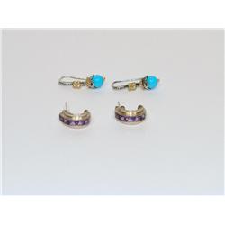 AAA Amethyst Ladies Earrings & Turquoise Earrings
