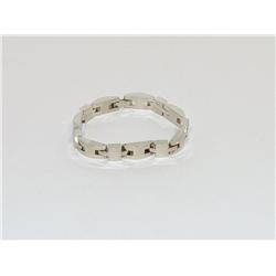 Sterling Bracelet 13 Panels w/ Rhodium Plate