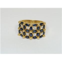 AAA Cashmere Sapphire & Diamonds Cluster Ring