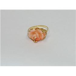 Coral Rose Design Hand made Ladies Ring