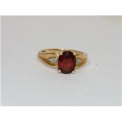 AAA Garnet & Diamonds Hand made Ladies Ring