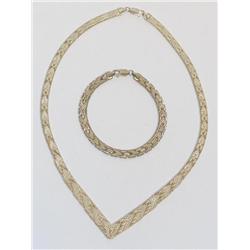 .925 Sterling Choker Necklace & Bracelet