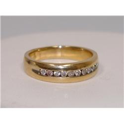 Diamonds Hand Made Men's Wedding Band