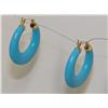 Image 2 : AAA Turquoise Ladies Earrings Hoops