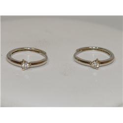 Diamonds Solitaire Ladies Hoops