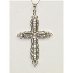 1.00Ctw Diamonds Hand Made Cross Pendant
