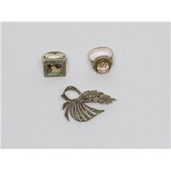 Sterling & Marcosite Pieces
