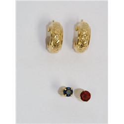 AAA Cashmere Sapphire Earrings & Gold Ladies Hoop