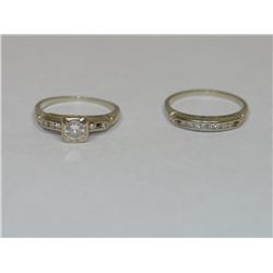 Diamonds Vintage Hand Made Wedding Set