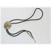 Image 1 : Bolo Tie Leather Turquoise Hand Engraved