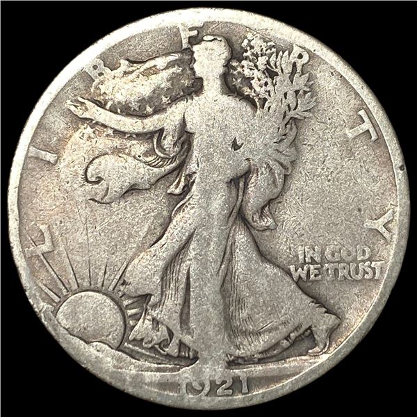1921-S Silver Walking Liberty Half Dollar  LIGHTLY CIRCULATED